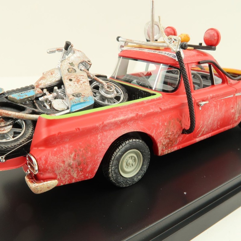 ACE Models - Holden EJ Ute Damaged with Gooses Kawasaki Bike Mad Max Resin - Scale 1:43