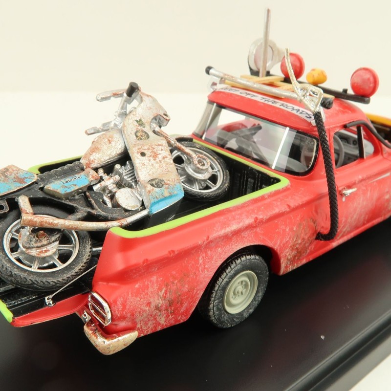 ACE Models - Holden EJ Ute Damaged with Gooses Kawasaki Bike Mad Max Resin - Scale 1:43