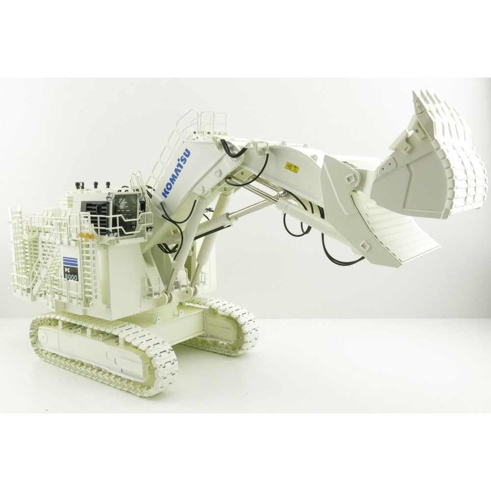 BYMO 25026/9 Komatsu PC8000-11 Diesel Mining Excavator with Front Shovel White  New 2022 - Scale 1:50