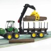 Bruder 02133 - John Deere 1210E Forwarder With 4 Trunks and Grab - Scale 1:16