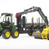 Bruder 02133 - John Deere 1210E Forwarder With 4 Trunks and Grab - Scale 1:16