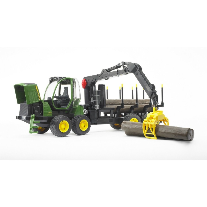 Bruder 02133 - John Deere 1210E Forwarder With 4 Trunks and Grab - Scale 1:16