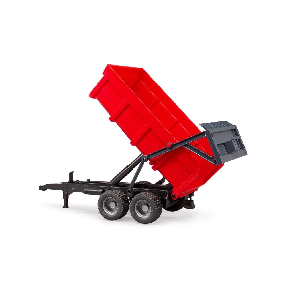 Bruder 02211 - Tipping Trailer Dual Axle with Auto Tailgate Red - Scale 1:16