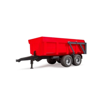Bruder 02211 - Tipping Trailer Dual Axle with Auto Tailgate Red - Scale 1:16