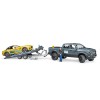 Bruder 02504 Dodge RAM 2500 Power Wagon Pickup Truck and Bruder Road Racing Team - Scale 1:16