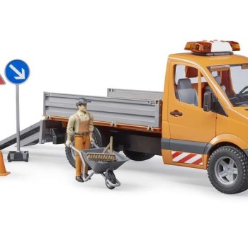 Bruder 02537 - Mercedes Benz Sprinter Municipal Vehicle with Driver and Accessories - Scale 1:16