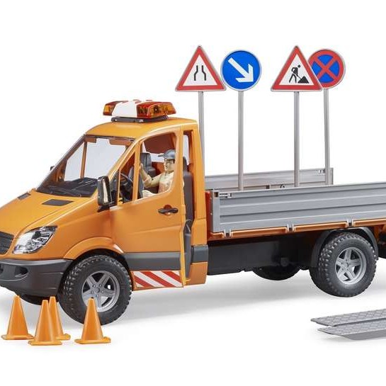 Bruder 02537 - Mercedes Benz Sprinter Municipal Vehicle with Driver and Accessories - Scale 1:16