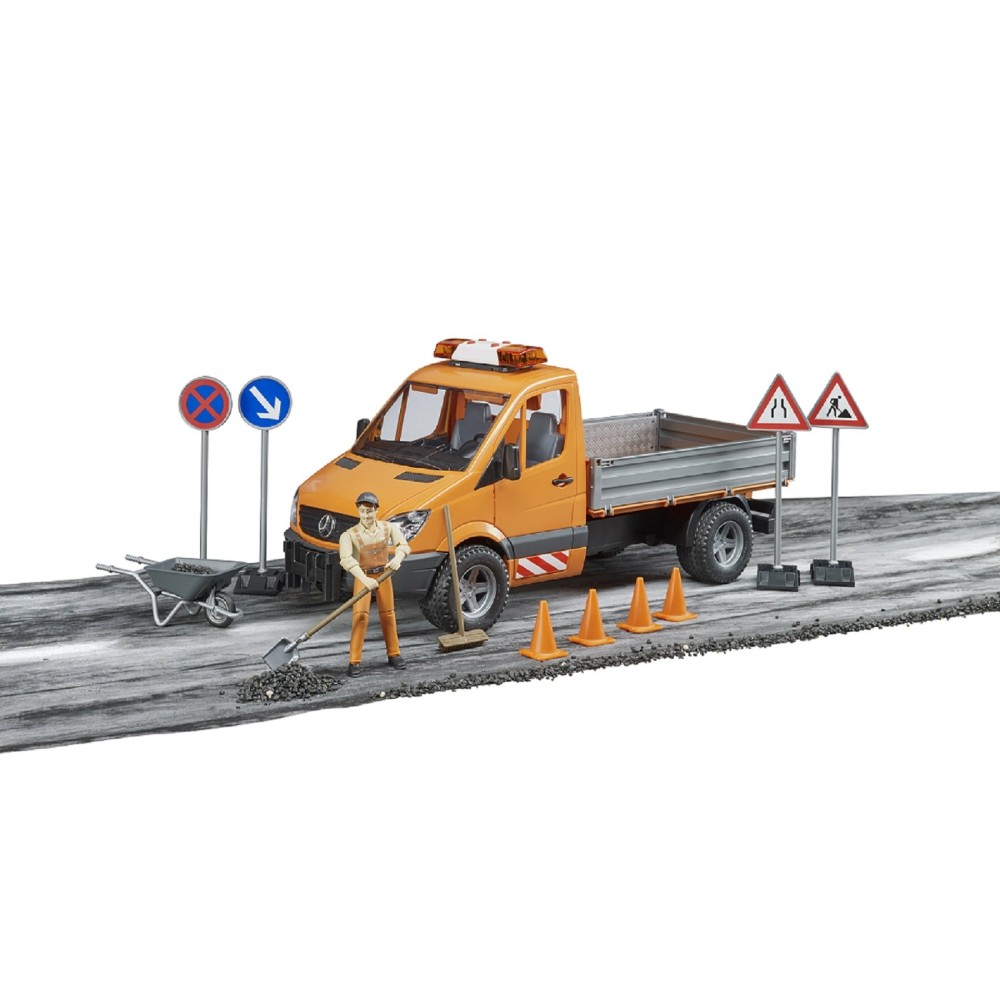 Bruder 02537 - Mercedes Benz Sprinter Municipal Vehicle with Driver and Accessories - Scale 1:16