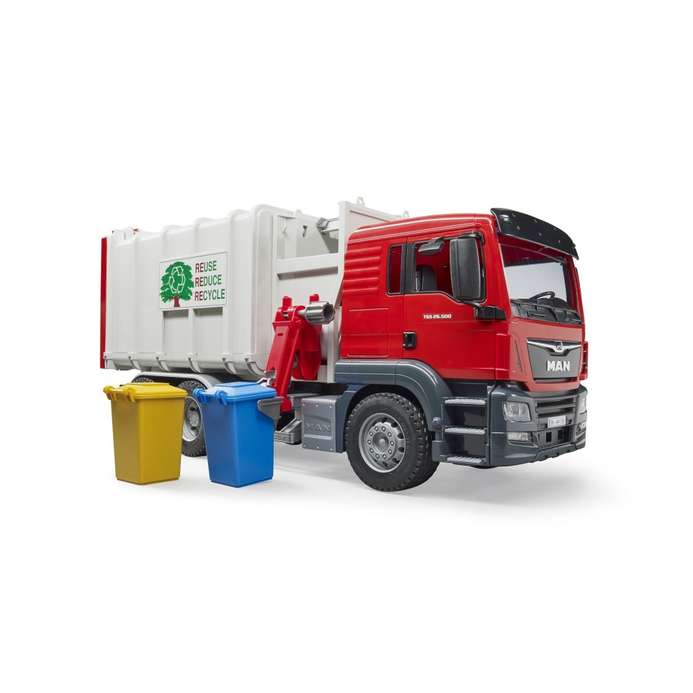 Bruder 03761 - MAN TGS Side Loading Garbage Truck - Scale 1:16 