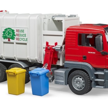 Bruder 03761 - MAN TGS Side Loading Garbage Truck - Scale 1:16 