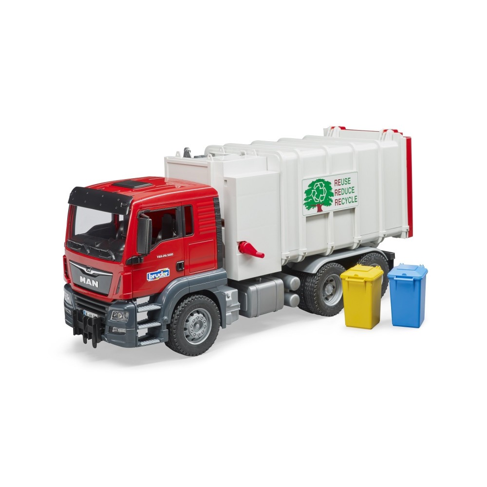 Bruder 03761 - MAN TGS Side Loading Garbage Truck - Scale 1:16 