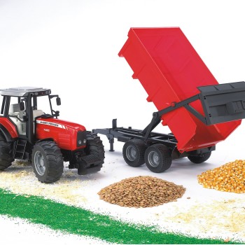 Bruder 02045 - Massey Ferguson 7480 Tractor with Tipping Trailer - Scale 1:16