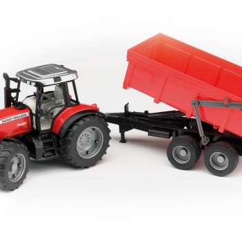 Bruder 02045 - Massey Ferguson 7480 Tractor with Tipping Trailer - Scale 1:16