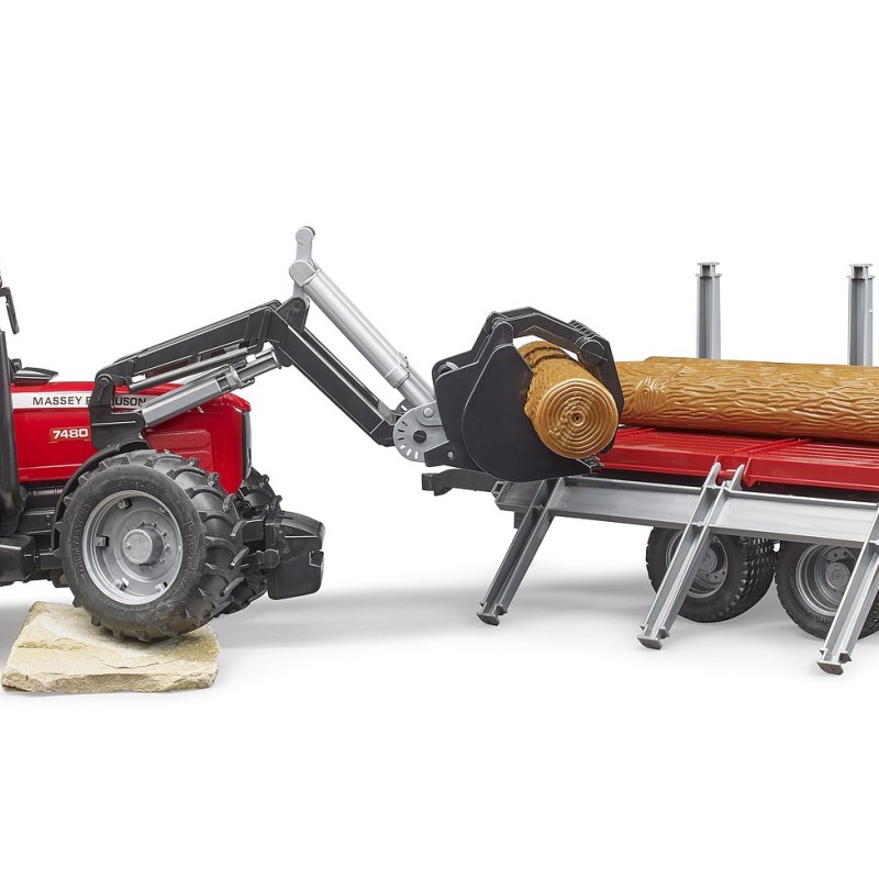 Bruder 02046 - Massey Ferguson 7480 Tractor with Tipping Trailer - Scale 1:16