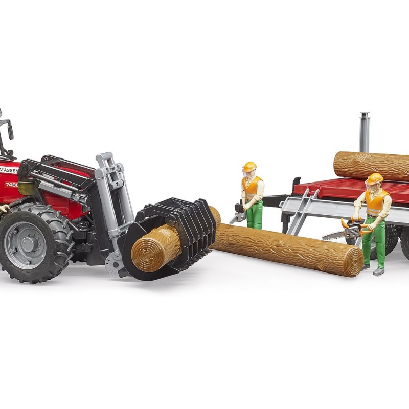Bruder 02046 - Massey Ferguson 7480 Tractor with Tipping Trailer - Scale 1:16