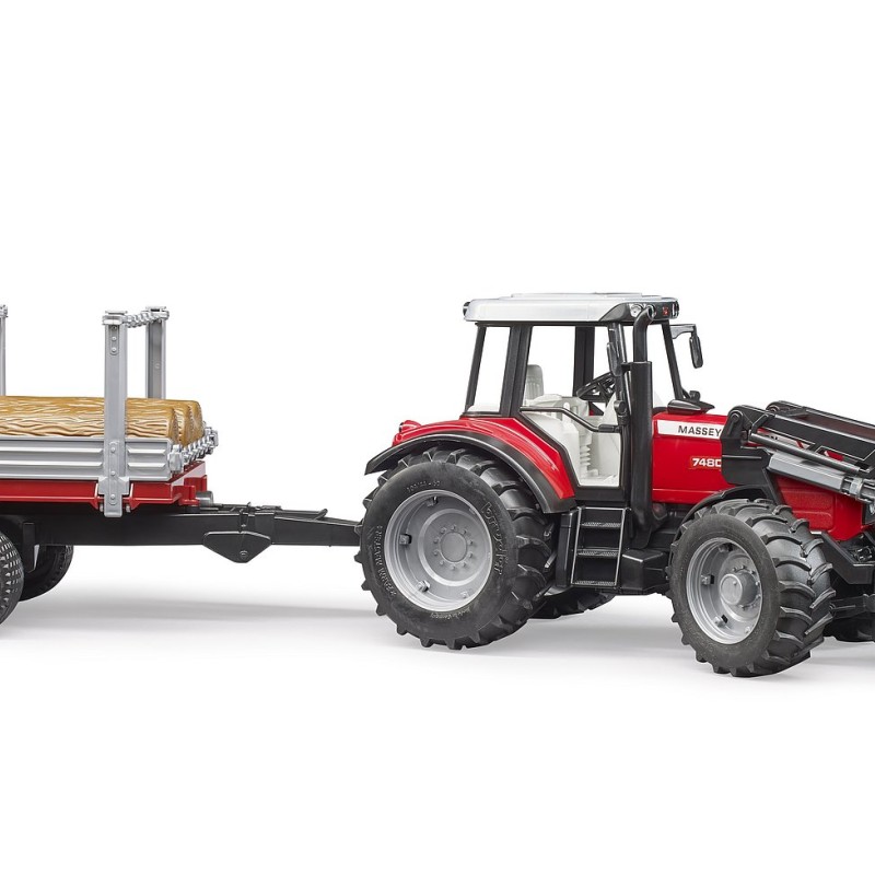 Bruder 02046 - Massey Ferguson 7480 Tractor with Tipping Trailer - Scale 1:16