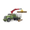 Bruder 02824 - MACK Granite Timber truck with loading crane and 3 trunks - Scale 1:16