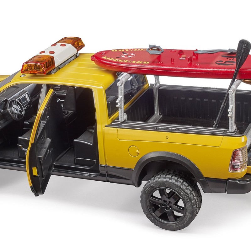 Bruder 02506 - RAM 2500 Wagon Lifeguard with Figure, Stand Up Paddle Board - Scale 1:16