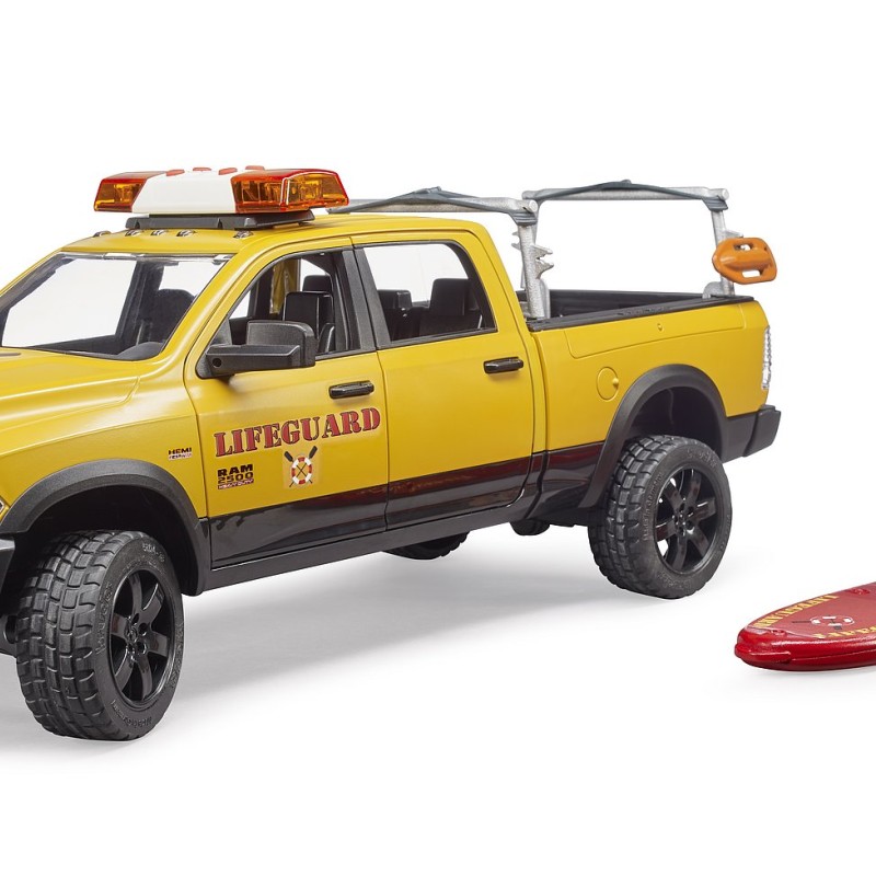 Bruder 02506 - RAM 2500 Wagon Lifeguard with Figure, Stand Up Paddle Board - Scale 1:16