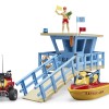Bruder 62780 - bworld Life Guard Station mit Quad Bike und Personal Water Craft - Scale 1:16