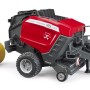 Bruder 02039 - Massey Ferguson Round Baler RB 4180 V with 2x Straw Bales - Scale 1:16