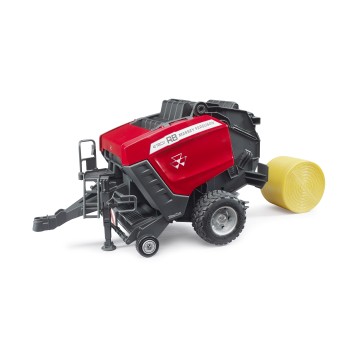 Bruder 02039 - Massey Ferguson Round Baler RB 4180 V with 2x Straw Bales - Scale 1:16