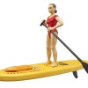 Bruder 62785 - bworld Life Guard Emergency Lifeguard with Stand-Up Paddleboard - Scale 1:16