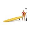 Bruder 62785 - bworld Life Guard Emergency Lifeguard with Stand-Up Paddleboard - Scale 1:16