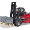 Bruder 02513 - Forklift Linde HT160D Stacker with Pallet and 3 Pallet Cages New Item 2022 - 1:16 Scale