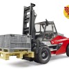 Bruder 02513 - Forklift Linde HT160D Stacker with Pallet and 3 Pallet Cages New Item 2022 - 1:16 Scale