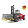 Bruder 02513 - Forklift Linde HT160D Stacker with Pallet and 3 Pallet Cages New Item 2022 - 1:16 Scale