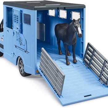 Bruder 02674 - Mercedes G3 Sprinter Animal Transporter with Horse Scale 1:16