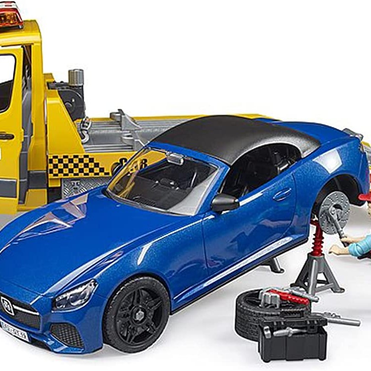 Bruder 02675 - Mercedes G3 Sprinter Transporter with Roadster and Light & Sound - Scale 1:16 - New Item 2022