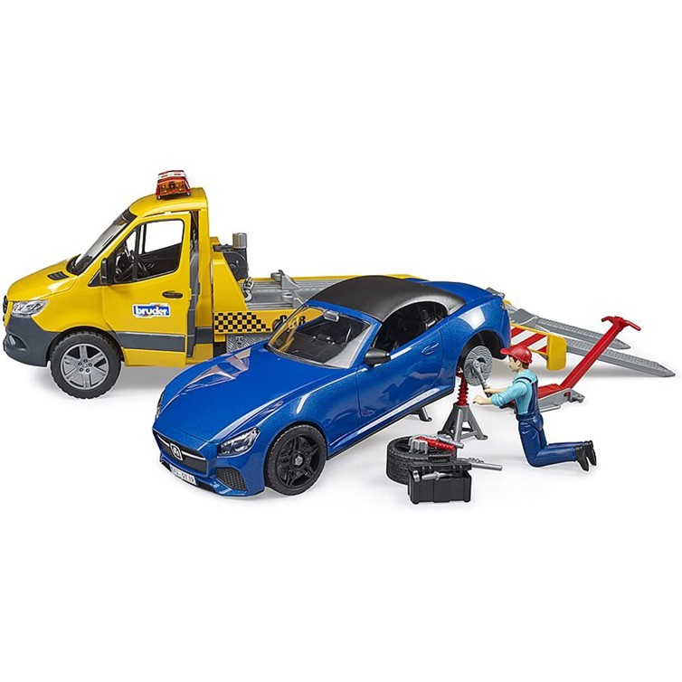 Bruder 02675 - Mercedes G3 Sprinter Transporter with Roadster and Light & Sound - Scale 1:16 - New Item 2022