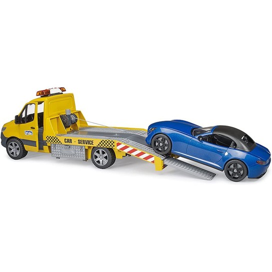 Bruder 02675 - Mercedes G3 Sprinter Transporter with Roadster and Light & Sound - Scale 1:16 - New Item 2022