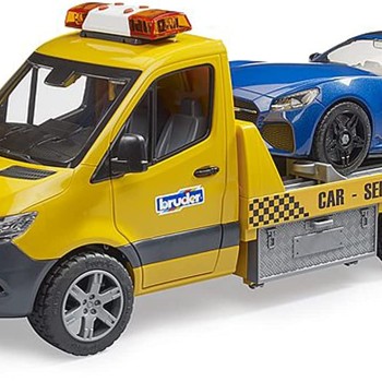 Bruder 02675 - Mercedes G3 Sprinter Transporter with Roadster and Light & Sound - Scale 1:16 - New Item 2022