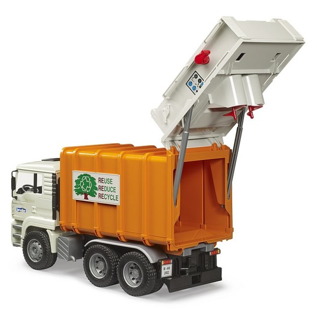 Bruder 02772 MAN TGA Rear Loading Garbage Truck New 2023 - Scale 1:16
