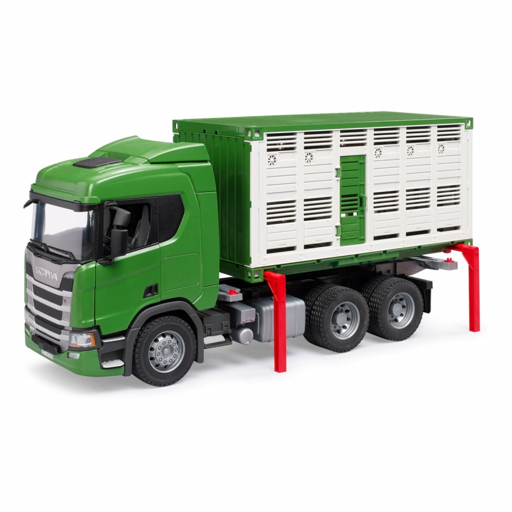 Bruder 03548 - Scania Super 560R Truck with Cattle Transporter Container with Cow - Scale 1:16