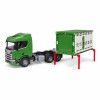 Bruder 03548 - Scania Super 560R Truck with Cattle Transporter Container with Cow - Scale 1:16