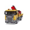 Bruder 03552 - Scania Super 560R Flat Top Tow Truck with Roadster and L & S - Scale 1:16