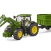 Bruder 03155 - John Deere 7R 350 Tractor with Frontloader and Tipping Trailer New 2023 - 1:16 Scale