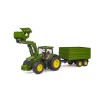 Bruder 03155 - John Deere 7R 350 Tractor with Frontloader and Tipping Trailer New 2023 - 1:16 Scale