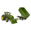 Bruder 03155 - John Deere 7R 350 Tractor with Frontloader and Tipping Trailer New 2023 - 1:16 Scale