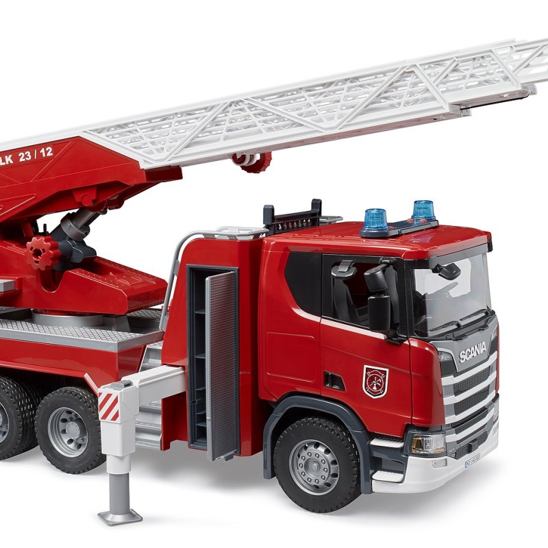 Bruder 03591 - Scania Super 560R Truck Fire Engine with Ladder Water Pump L & S - Scale 1:16