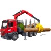 Bruder 03669 - Mercedes Benz Arcos Timber Truck with Loading Crane and 3 Trunks - New 2023 - Scale 1:16