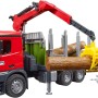 Bruder 03669 - Mercedes Benz Arcos Timber Truck with Loading Crane and 3 Trunks - New 2023 - Scale 1:16