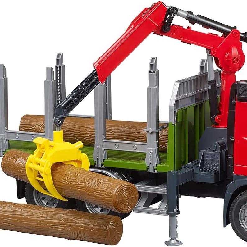 Bruder 03669 - Mercedes Benz Arcos Timber Truck with Loading Crane and 3 Trunks - New 2023 - Scale 1:16