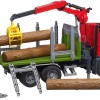 Bruder 03669 - Mercedes Benz Arcos Timber Truck with Loading Crane and 3 Trunks - New 2023 - Scale 1:16