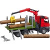Bruder 03669 - Mercedes Benz Arcos Timber Truck with Loading Crane and 3 Trunks - New 2023 - Scale 1:16