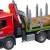 Bruder 03669 - Mercedes Benz Arcos Timber Truck with Loading Crane and 3 Trunks - New 2023 - Scale 1:16